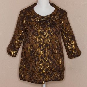 Forever 21 3/4 Sleeve Peter Pan Collar Coat